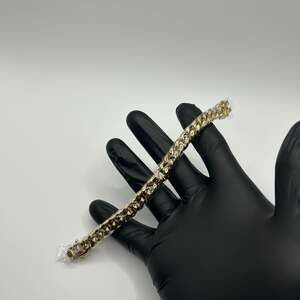Miami Cuban Link Bracelet 14k Gold Plated 10mm 7 Inch SOLID Box Lock Men Women